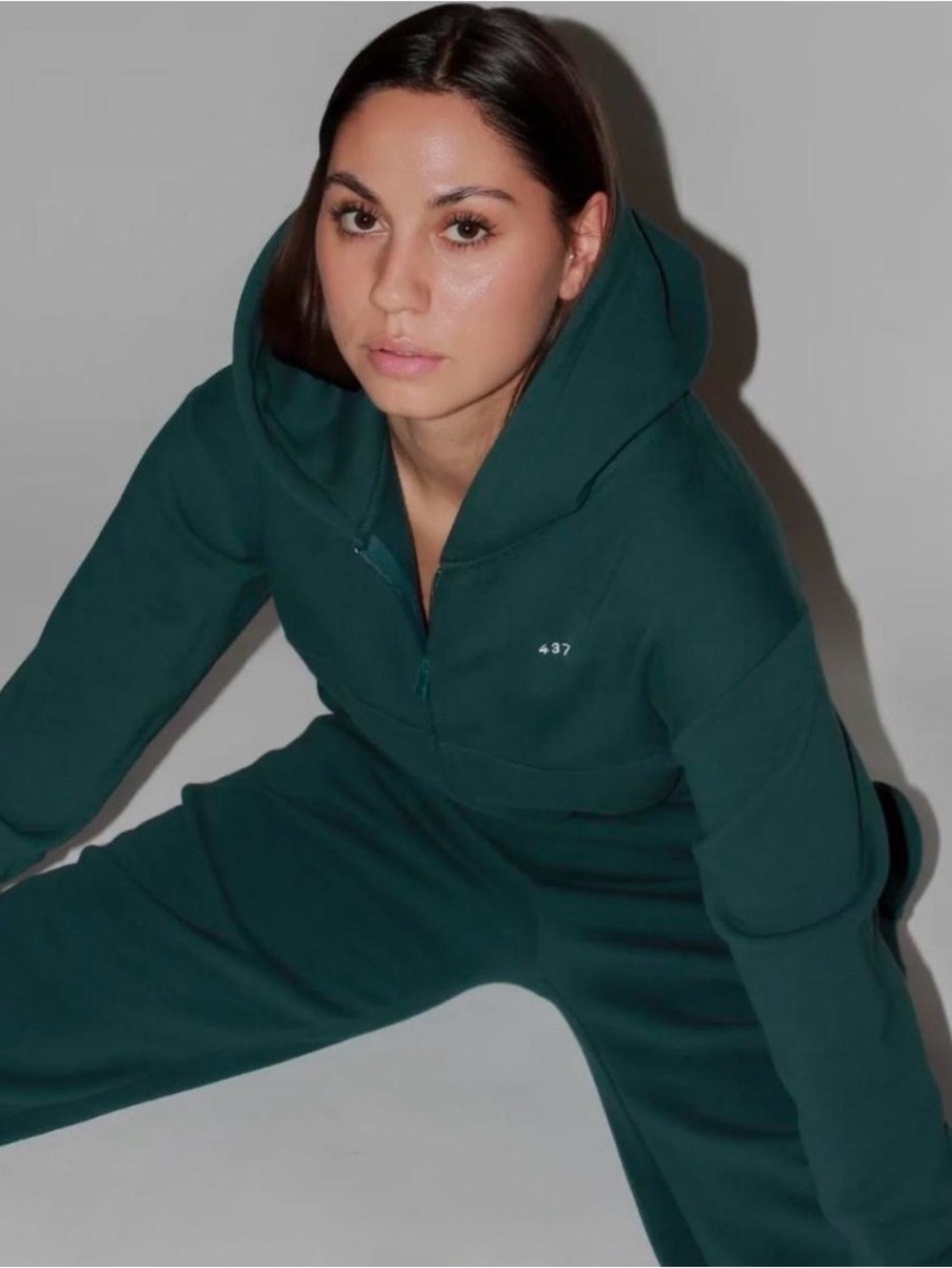 437 The Zip Hoodie in Spirulina
